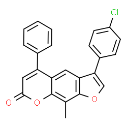 3-(4-chlorophenyl)-9-methyl-5-phenylfuro[3,2-g]chromen-7-one Structure