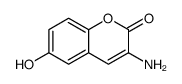 3-Amino-6-hydroxy-2H-chromen-2-one Structure