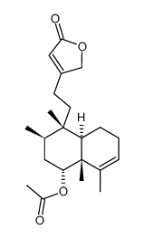 4-[2-[(1R)-4β-Acetoxy-1,2,3,4,4a,7,8,8aα-octahydro-1,2α,4aα,5-tetramethylnaphthalen-1α-yl]ethyl]furan-2(5H)-one结构式