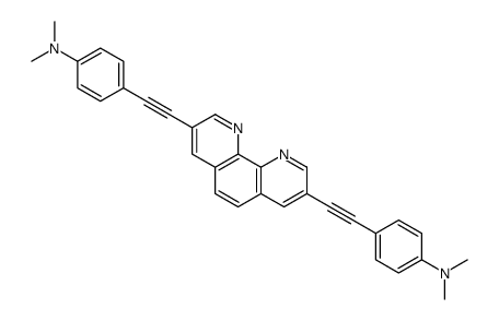 4-[2-[8-[2-[4-(dimethylamino)phenyl]ethynyl]-1,10-phenanthrolin-3-yl]ethynyl]-N,N-dimethylaniline Structure