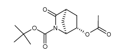 (1S,4R,6S)-6-acetoxy-2-(tert-butoxycarbonyl)-2-azabicyclo[2.2.1]heptan-3-one结构式