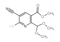 5-氰基-2-(二甲氧基甲基)-6-疏基烟酸甲酯结构式