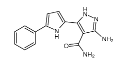 3-amino-5-(5-phenyl-1H-pyrrol-2-yl)-1H-pyrazole-4-carboxamide结构式