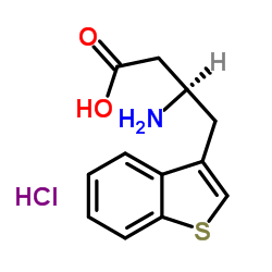 (r)-3-amino-4-(3-benzothienyl)butanoic acid hydrochloride Structure