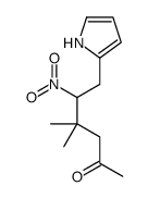 4,4-dimethyl-5-nitro-6-(1H-pyrrol-2-yl)hexan-2-one结构式