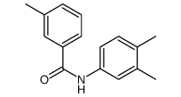 3-Methyl-N-(3,4-dimethylphenyl)benzamide结构式