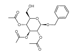 benzyl 2,3,4-tri-O-acetyl-β-D-glucopyranoside Structure