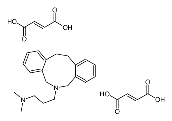 dimethyl-[3-(6,7,12,13-tetrahydro-5H-benzo[d][2]benzazonin-6-ium-6-yl)propyl]azanium,(Z)-4-hydroxy-4-oxobut-2-enoate Structure