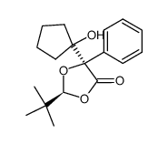(2S,5R)-2-(tert-butyl)-5-phenyl-5-(1-hydroxycyclopentyl)-1,3-dioxolan-4-one结构式