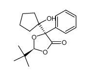 (2S,5R)-2-(tert-butyl)-5-phenyl-5-(1-hydroxycyclopentyl)-1,3-dioxolan-4-one Structure