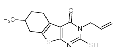 3-ALLYL-2-MERCAPTO-7-METHYL-5,6,7,8-TETRAHYDRO-3H-BENZO[4,5]THIENO[2,3-D]PYRIMIDIN-4-ONE structure