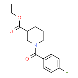 Ethyl 1-(4-fluorobenzoyl)piperidine-3-carboxylate结构式