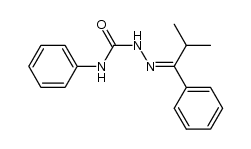 2-(2-methyl-1-phenylpropylidene)-N-phenylhydrazinecarboxamide结构式