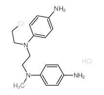 1,4-Benzenediamine,N-[2-[(4-aminophenyl)(2-chloroethyl)amino]ethyl]-N-methyl-, dihydrochloride(9CI)结构式