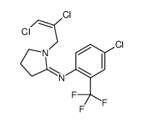 Pyrrolidine, 2-((4-chloro-2-(trifluoromethyl)phenyl)imino)-1-(2,3-dich loro-2-propenyl)- picture