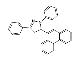 3-phenanthren-9-yl-2,5-diphenyl-3,4-dihydropyrazole结构式