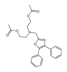2,2'-[[(4,5-Diphenyloxazol-2-yl)methyl]imino]diethanol diacetate structure