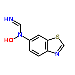 Methanimidamide, N-6-benzothiazolyl-N-hydroxy- (9CI) Structure