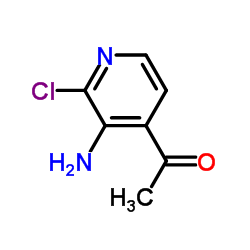 1-(3-氨基-2-氯-4-吡啶基)-乙酮结构式