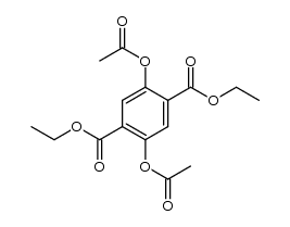 2,5-diacetoxy-terephthalic acid diethyl ester结构式