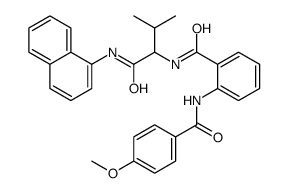 Benzamide, 2-[(4-methoxybenzoyl)amino]-N-[2-methyl-1-[(1-naphthalenylamino)carbonyl]propyl]- (9CI) picture