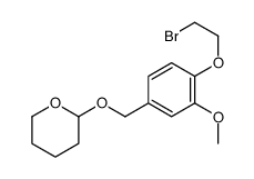 2-[[4-(2-bromoethoxy)-3-methoxyphenyl]methoxy]oxane Structure