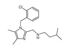 1-[(2-chlorobenzyl)-4,5-dimethylimidazol-2-yl]methyl(3-methylbutyl)amine结构式