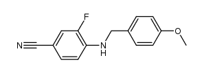 3-fluoro-4-[(4-methoxybenzyl)amino]benzonitrile结构式