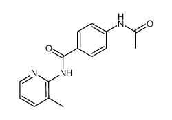 4-(Acetylamino)-N-(3-methyl-2-pyridinyl)benzamide dihydrate structure