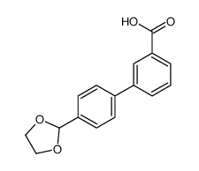 4'-(1,3-二氧戊环-2-基)联苯-3-羧酸结构式