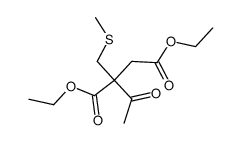 2-acetyl-2-(methylsulfanyl-methyl)-succinic acid diethyl ester结构式