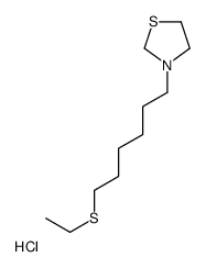 3-(6-ethylsulfanylhexyl)-1,3-thiazolidine,hydrochloride Structure