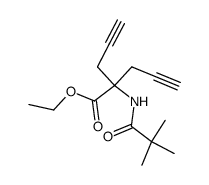ethyl 2-trimethylacetamido-2-propargyl-4-pentynoate Structure