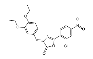 2-(2-chloro-4-nitrophenyl)-4-[(3,4-diethoxyphenyl)methylidene]-1,3-oxazol-5-one Structure