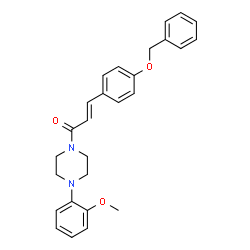 (E)-3-(4-(苄氧基)苯基)-1-(4-(2-甲氧基苯基)哌嗪-1-基)丙-2-烯-1-酮结构式