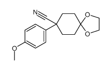 8-(4-methoxyphenyl)-1,4-dioxaspiro[4.5]decane-8-carbonitrile结构式