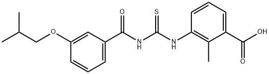 2-methyl-3-[[[[3-(2-methylpropoxy)benzoyl]amino]thioxomethyl]amino]-benzoic acid picture