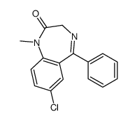 7-chloro-1-methyl-5-phenyl-3H-1,4-benzodiazepin-2-one Structure
