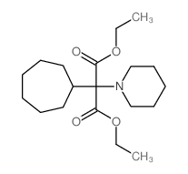 diethyl 2-cycloheptyl-2-(1-piperidyl)propanedioate Structure