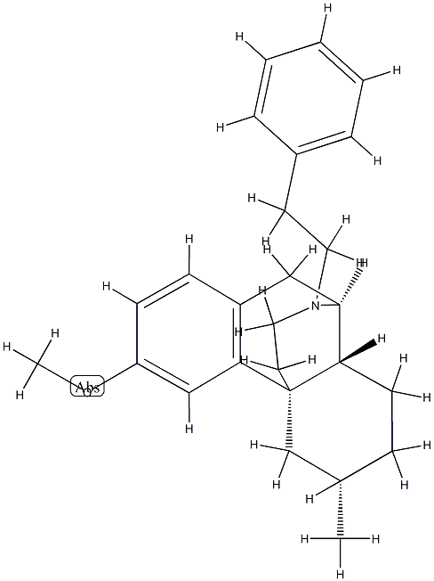 3-Methoxy-6α-methyl-17-(2-phenylethyl)morphinan Structure