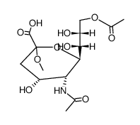 N-Acetyl-2-O-methyl-β-neuraminic Acid 9-Acetate Structure