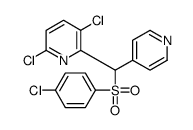 3,6-dichloro-2-[(4-chlorophenyl)sulfonyl-pyridin-4-ylmethyl]pyridine结构式