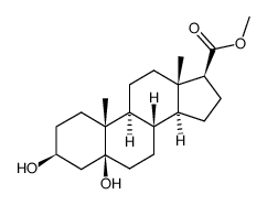 3β,5-Dihydroxy-5α-androstane-17β-carboxylic acid methyl ester结构式