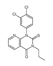 1-(3,4-dichloro-phenyl)-3-propyl-2-thioxo-2,3-dihydro-1H-pyrido[2,3-d]pyrimidin-4-one结构式