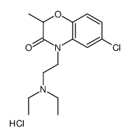 2-(6-chloro-2-methyl-3-oxo-1,4-benzoxazin-4-yl)ethyl-diethylazanium,chloride Structure