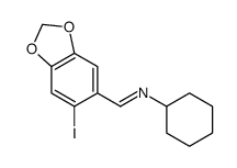 N-cyclohexyl-1-(6-iodo-1,3-benzodioxol-5-yl)methanimine Structure