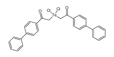 2,2'-(dichloro-l4-tellanediyl)bis(1-([1,1'-biphenyl]-4-yl)ethan-1-one) Structure