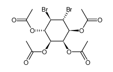 4,5-didesoxy-4,5-dibromo-1,2,3,6-tetra-O-acetyl-D-myo-inositol结构式