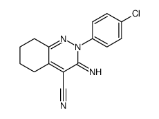 2-(4-chlorophenyl)-3-imino-2,3,5,6,7,8-hexahydrocinnoline-4-carbonitrile Structure