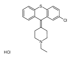 4-(2-chloro-9-thioxanthenylidene)-1-ethylpiperidine hydrochloride结构式